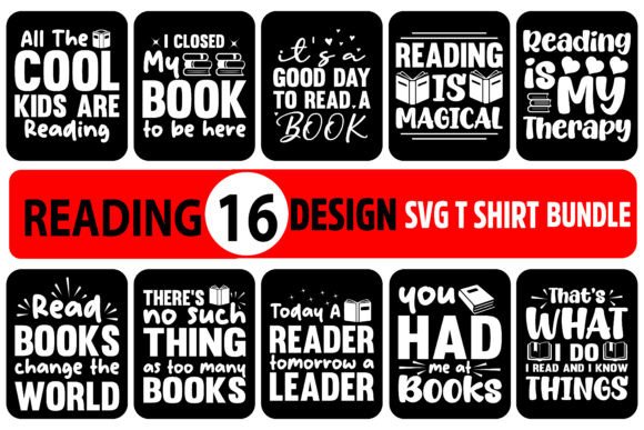 Book Lover SVG Bundle – Graphics & T-Shirt Designs