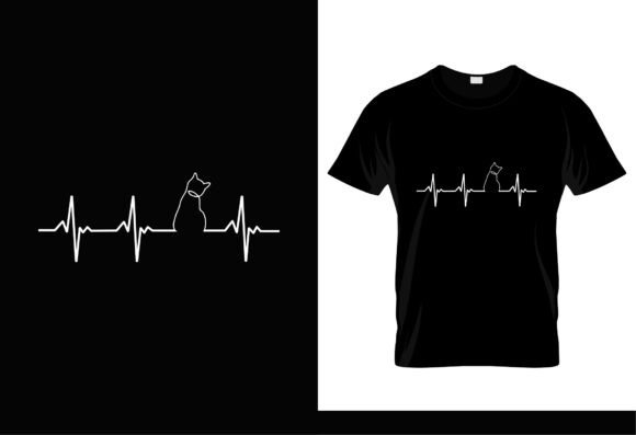 Cat Lover Heartbeat Gift T-Shirt: A Versatile Graphic Design Asset for Creative Sellers