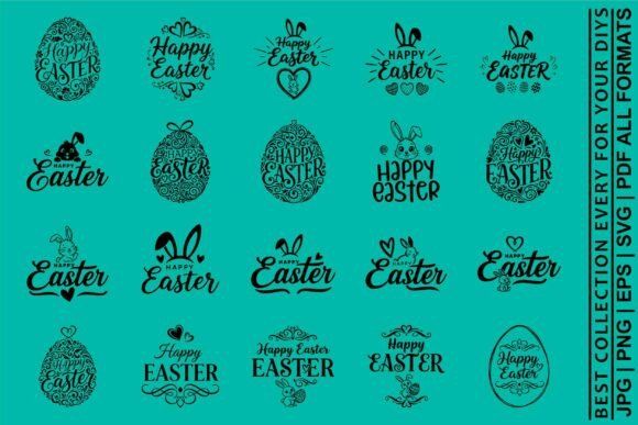 Easter Egg Collection: A Vibrant SVG Graphics Bundle for Springtime Crafts