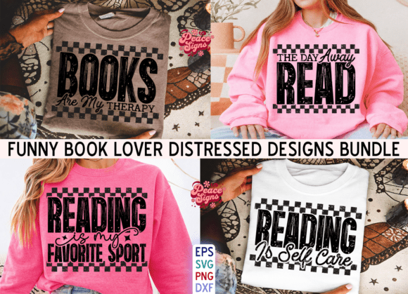 Funny Book Quotes SVG Bundle for T-Shirt Designs & Creative Crafts