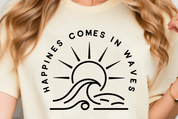 Happiness Comes in Waves SVG Graphics