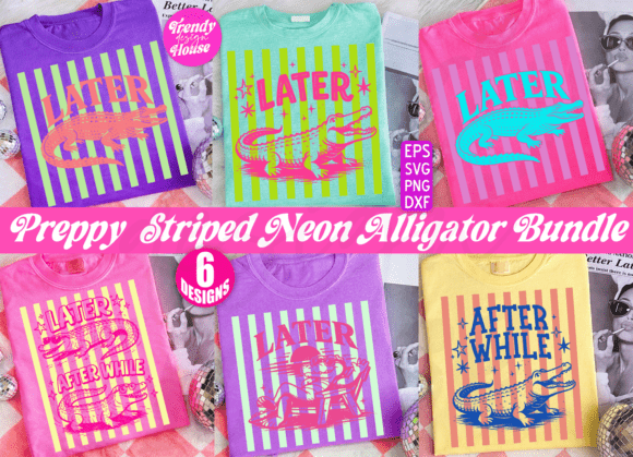Later Gator Png Bundle: A Playful Graphic for T-Shirt Designs and More