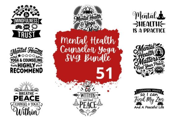 Mental Health Counselor Yoga SVG Bundle