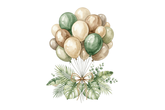 Safari Baloons Png Cut Files for Crafts