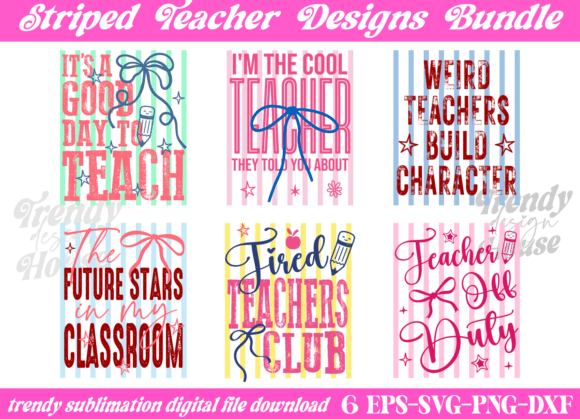 Striped Teacher SVG Bundle: A Practical Design Review